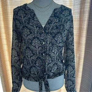 Timing brand ladies tie front blouse